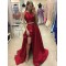 A-Line Two Pieces Long Prom Dresses Formal Evening Gowns 6011565