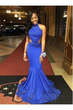 Mermaid Beaded Lace Long Prom Dresses Formal Evening Gowns 6011579