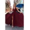 A-Line Simple V-Neck Long Prom Dresses Formal Evening Gowns 6011595