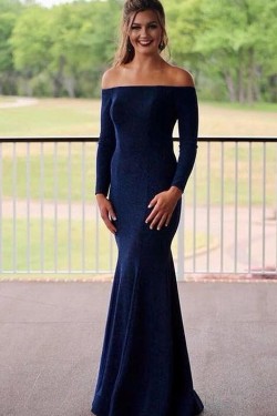 Mermaid Long Sleeves Prom Dresses Formal Evening Gowns 6011601