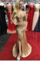 Mermaid Gold Sequins Long Prom Dresses Formal Evening Gowns 6011602 Mermaid Gold Sequins Long Prom Dresses Formal Evening Gowns 6011602