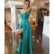 A-Line Lace Off-the-Shoulder Two Pieces Long Prom Dresses Formal Evening Gowns 6011604