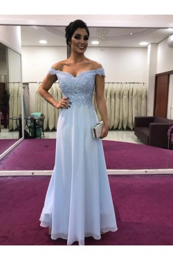 A-Line Beaded Lace Off-the-Shoulder Long Prom Dresses Formal Evening Gowns 6011608
