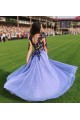 A-Line Lace Tulle Long Prom Dresses Formal Evening Gowns 6011609 A-Line Lace Tulle Long Prom Dresses Formal Evening Gowns 6011609