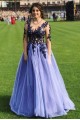 A-Line Lace Tulle Long Prom Dresses Formal Evening Gowns 6011609 A-Line Lace Tulle Long Prom Dresses Formal Evening Gowns 6011609