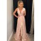 A-Line Beaded Lace Chiffon Long Prom Dresses Formal Evening Gowns 6011617