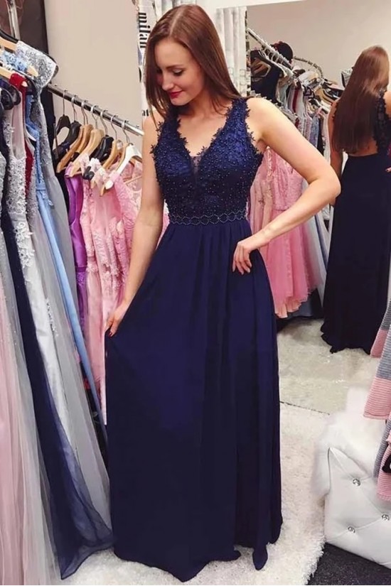 A-Line Beaded Lace Long Prom Dresses Formal Evening Gowns 6011619 A-Line Beaded Lace Long Prom Dresses Formal Evening Gowns 6011619