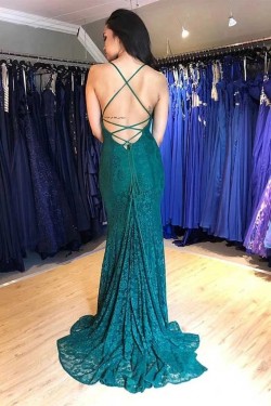 Mermaid Lace Long Prom Dresses Formal Evening Gowns 6011643
