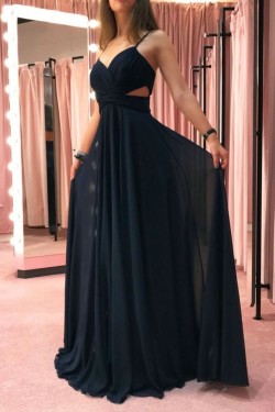 A-Line Chiffon Long Prom Dresses Evening Dresses 6011661