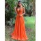 A-Line Spaghetti Straps V-Neck Long Prom Dresses Formal Evening Gowns 601813