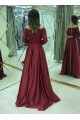 A-Line Off-the-Shoulder Lace Long Prom Dresses Formal Evening Gowns 601816