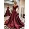 A-Line Off-the-Shoulder Long Prom Dresses Formal Evening Gowns 601819