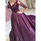 Ball Gown Lace V-Neck Long Prom Dresses Formal Evening Gowns 601821