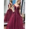 A-Line Lace Off-the-Shoulder Long Prom Dresses Formal Evening Gowns 601828