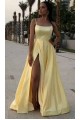 A-Line Spaghetti Straps Long Prom Dresses Formal Evening Gowns 601830