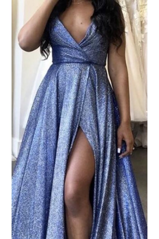 A-Line V-Neck Long Prom Dresses Formal Evening Gowns 601832 A-Line V-Neck Long Prom Dresses Formal Evening Gowns 601832