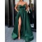 A-Line Long Prom Dresses Formal Evening Gowns with Pockets 601841