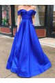 A-Line Off-the-Shoulder Royal Blue Long Prom Dresses Formal Evening Gowns 601842 A-Line Off-the-Shoulder Royal Blue Long Prom Dresses Formal Evening Gowns 601842