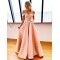 A-Line Off-the-Shoulder Long Prom Dresses Formal Evening Gowns with Pockets 601844