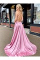 A-Line Spaghetti Straps V-Neck Long Prom Dresses Formal Evening Gowns with Pockets 601847 A-Line Spaghetti Straps V-Neck Long Prom Dresses Formal Evening Gowns with Pockets 601847