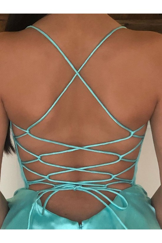 A-Line Spaghetti Straps V-Neck Long Prom Dresses Formal Evening Gowns with Pockets 601848 A-Line Spaghetti Straps V-Neck Long Prom Dresses Formal Evening Gowns with Pockets 601848