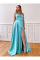 A-Line Spaghetti Straps V-Neck Long Prom Dresses Formal Evening Gowns with Pockets 601849 A-Line Spaghetti Straps V-Neck Long Prom Dresses Formal Evening Gowns with Pockets 601849