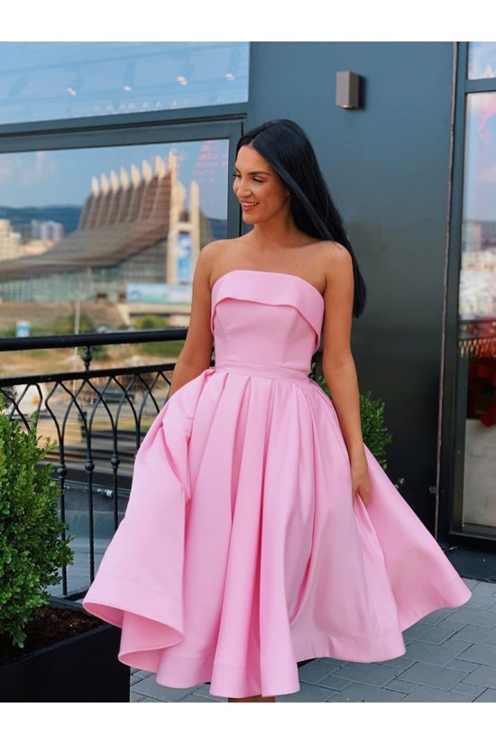 A-Line Strapless Short Prom Dresses Formal Evening Gowns 601866 A-Line Strapless Short Prom Dresses Formal Evening Gowns 601866