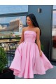 A-Line Strapless Short Prom Dresses Formal Evening Gowns 601866 A-Line Strapless Short Prom Dresses Formal Evening Gowns 601866