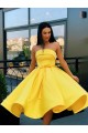 A-Line Strapless Short Prom Dresses Formal Evening Gowns 601867 A-Line Strapless Short Prom Dresses Formal Evening Gowns 601867