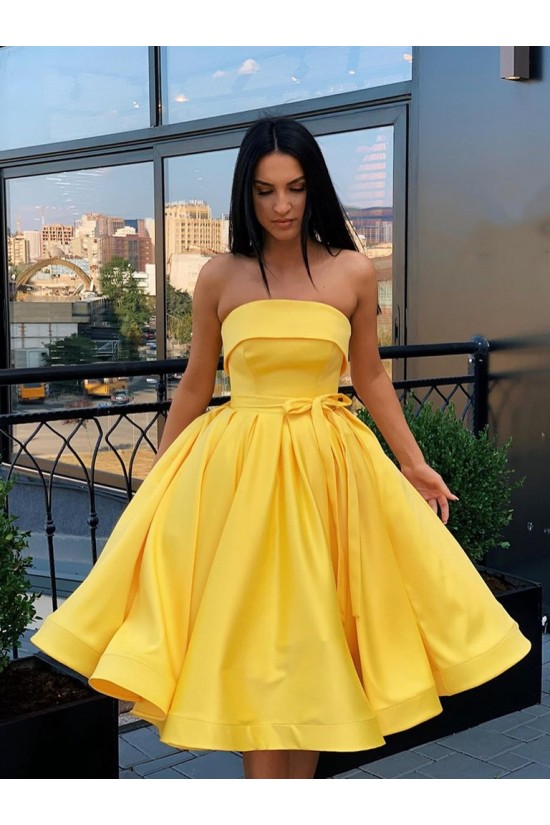 A-Line Strapless Short Prom Dresses Formal Evening Gowns 601867 A-Line Strapless Short Prom Dresses Formal Evening Gowns 601867