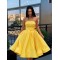 A-Line Strapless Short Prom Dresses Formal Evening Gowns 601867