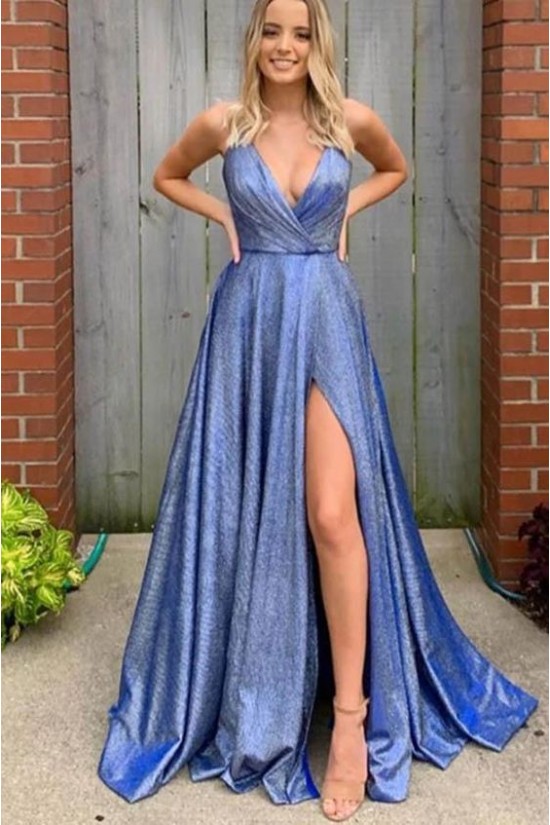 A-Line V-Neck Long Prom Dresses Formal Evening Gowns 601881 A-Line V-Neck Long Prom Dresses Formal Evening Gowns 601881
