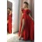 A-Line Off-the-Shoulder Long Prom Dresses Formal Evening Gowns 601889