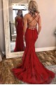 Elegant Mermaid Lace Long Prom Dresses Formal Evening Gowns 601896