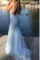 Elegant Mermaid Lace Long Prom Dresses Formal Evening Gowns 601896