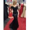 Mermaid Lace Off-the-Shoulder Long Black Prom Dresses Formal Evening Gowns 601905