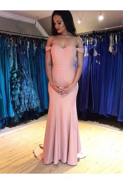 Mermaid Off-the-Shoulder Long Prom Dresses Formal Evening Gowns 601906
