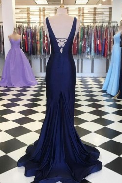 Memraid V-Neck Long Prom Dresses Formal Evening Gowns 601909