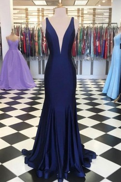 Memraid V-Neck Long Prom Dresses Formal Evening Gowns 601909