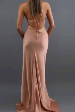 Mermaid Spaghetti Straps Long Prom Dresses Formal Evening Gowns 601912
