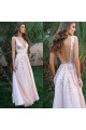 A-Line V-Neck Beaded Long Prom Dresses Formal Evening Gowns 601915 A-Line V-Neck Beaded Long Prom Dresses Formal Evening Gowns 601915