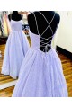 A-Line Spaghetti Straps Long Prom Dresses Formal Evening Gowns 601926
