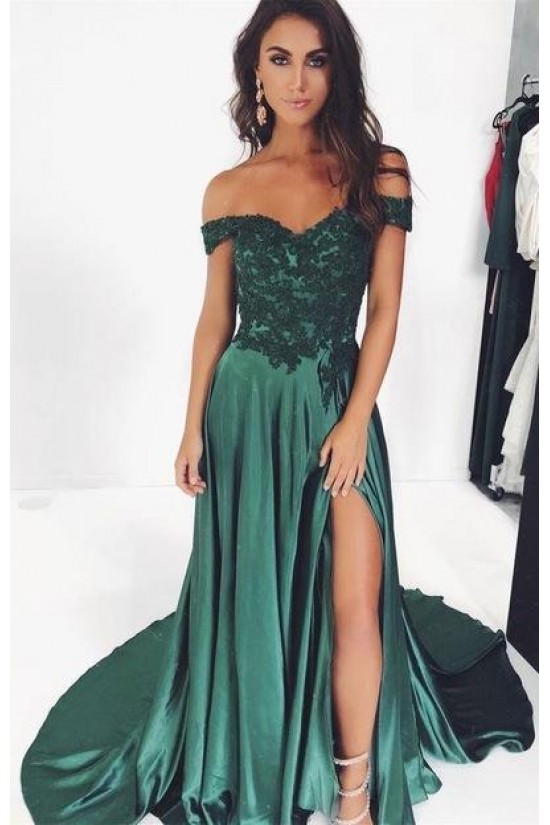 A-Line Lace Off-the-Shoulder Long Prom Dresses Formal Evening Gowns 601936 A-Line Lace Off-the-Shoulder Long Prom Dresses Formal Evening Gowns 601936