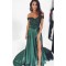 A-Line Lace Off-the-Shoulder Long Prom Dresses Formal Evening Gowns 601936