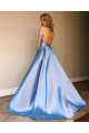 A-Line Backless V-Neck Long Prom Dresses Formal Evening Gowns 601938 A-Line Backless V-Neck Long Prom Dresses Formal Evening Gowns 601938