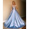 A-Line Backless V-Neck Long Prom Dresses Formal Evening Gowns 601938