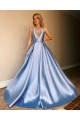 A-Line Backless V-Neck Long Prom Dresses Formal Evening Gowns 601938 A-Line Backless V-Neck Long Prom Dresses Formal Evening Gowns 601938