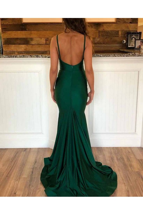 Mermaid V-Neck Long Green Prom Dresses Formal Evening Gowns 601956 Mermaid V-Neck Long Green Prom Dresses Formal Evening Gowns 601956