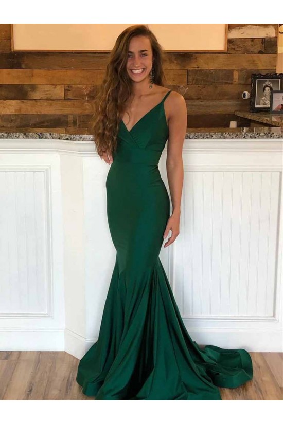 Mermaid V-Neck Long Green Prom Dresses Formal Evening Gowns 601956 Mermaid V-Neck Long Green Prom Dresses Formal Evening Gowns 601956