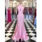 Mermaid Long Pink Prom Dresses Formal Evening Gowns 601958